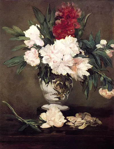 Vase of Peonies on a Small Pedestal Edouard Manet